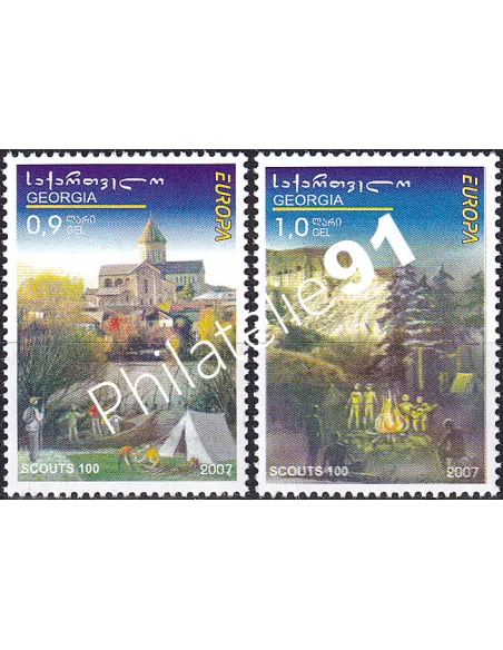 Géorgie, n° 436 à 437, Collection timbres Europa