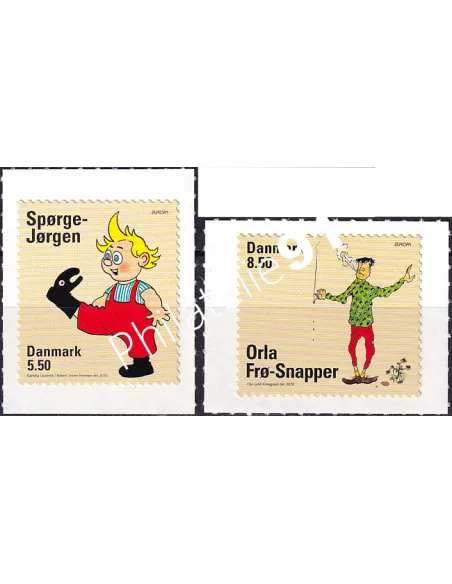 Danemark, n° 1590 à 1591 adhésifs, collection timbres Europa