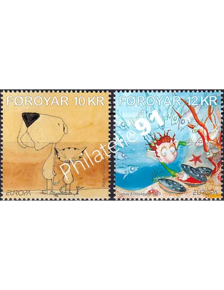Iles Féroé, n° 694 à 695, collection timbres Europa