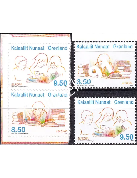 Groenland, n° 533 à 536, gommés + adhésifs, collection timbres Europe