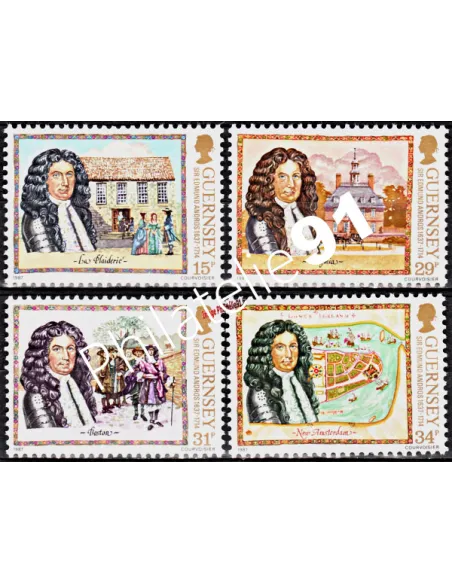 GUERNESEY - n°  397 à 400 ** - Sir Edmund Andros