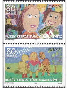 Chypre Turc, n° 662a à 663a, paire de carnet, collection timbres Europa