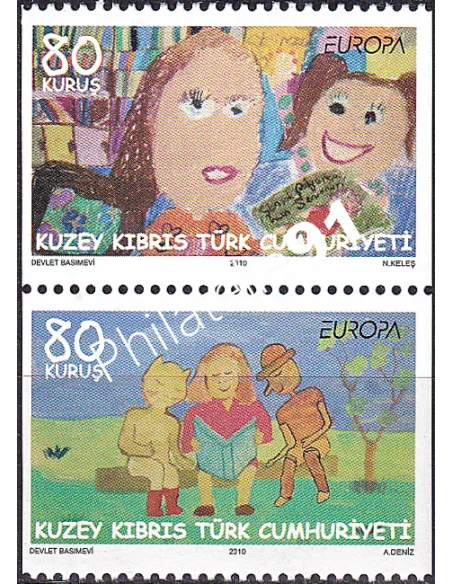 Chypre Turc, n° 662a à 663a, paire de carnet, collection timbres Europa