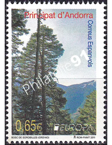 Andorre espagnol, n° 369, collection timbres Europe