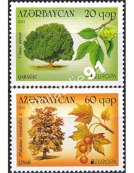 Azerbaïdjan, n° 721 à 722, timbres Europa
