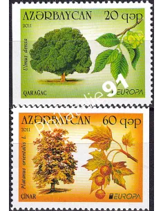 Azerbaïdjan, n° 721a à 722a, issus de carnet, timbres Europa