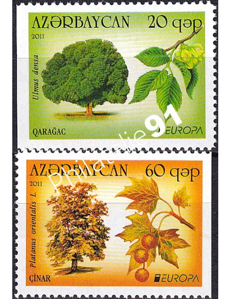 Azerbaïdjan, n° 721a à 722a, issus de carnet, timbres Europa