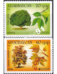 Azerbaïdjan, n° 721b à 722b, issus de carnet, timbres Europa