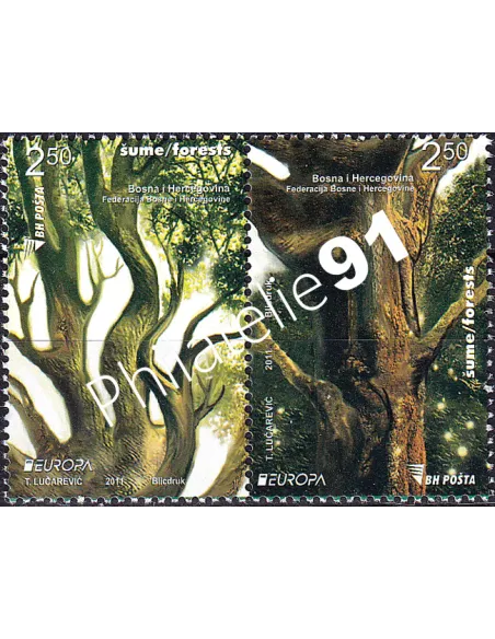 Bosnie-Herzégovine, n° 646 à 647, Paire, collection timbres Europa