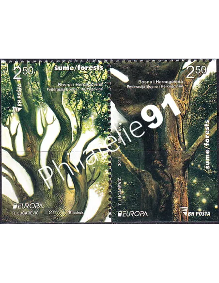 Bosnie-Herzégovine, n° 646a à 647a, Paire de carnet, timbres Europa