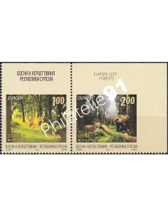 République Serbe de Bosnie, n° 488a à 489a, paire, timbres Europa