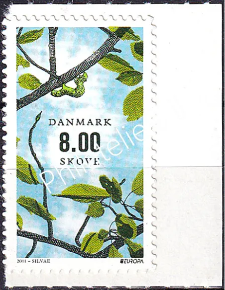 Danemark, n° 1631a adhésif, issu de carnet, collection timbres Europa