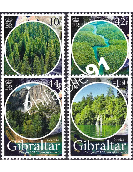 Gibraltar, n° 1421 à 1424, collection timbres Europa