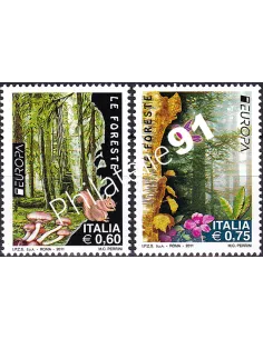 Italie n° 3204 à 3205, timbres d'Europa