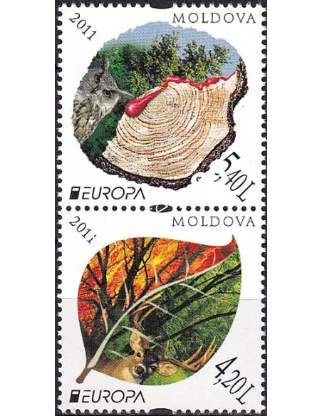 Moldavie, n° 652 à 653, en paire, collection timbres Europa