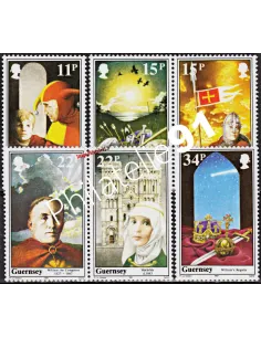 GUERNESEY - n°  401 à 406 ** - Guillaume le Conquérant