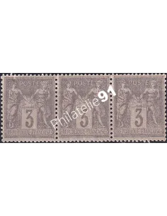 Timbre Classique n° 87, Bande horizontale, Collection timbres France