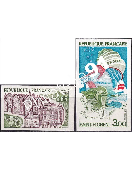 n° 1793a à 1794a non dentelés, Collection timbres France