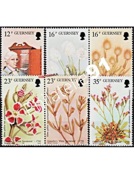 GUERNESEY - n°  432 à 437 ** - Fleurs sauvages
