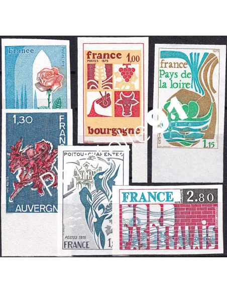 n° 1847 à 1852 non dentelés, Collection timbres France