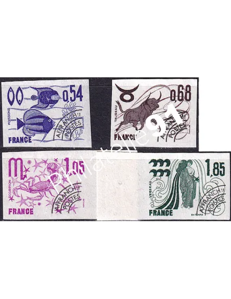 préoblitérés n° 146 à 149 non dentelés, collection Timbres France