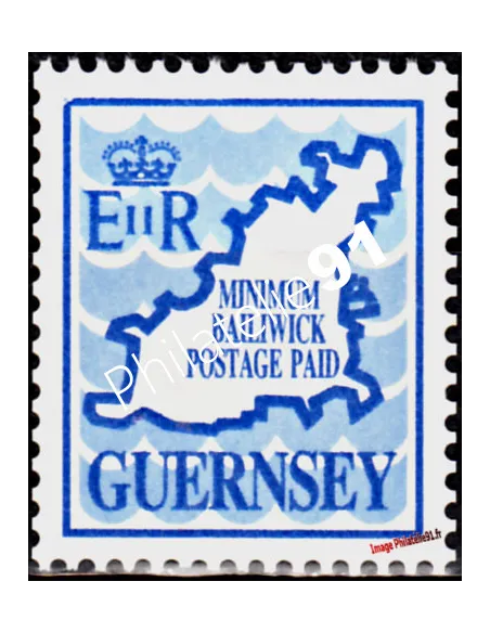 GUERNESEY - n°  484 - TIMBRE PROVISOIRE