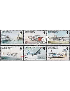 Timbres de GUERNESEY n° 455 à 460 - AVIONS