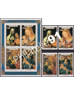 Aitutaki, n° 442 à 445 + BF n° 66, collection timbres Océanie