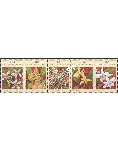 Ile Christmas, n° 405 à 409, en bande, Collection timbres Océanie