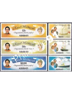Kiribati, n° 50 à 55, collection timbres Océanie