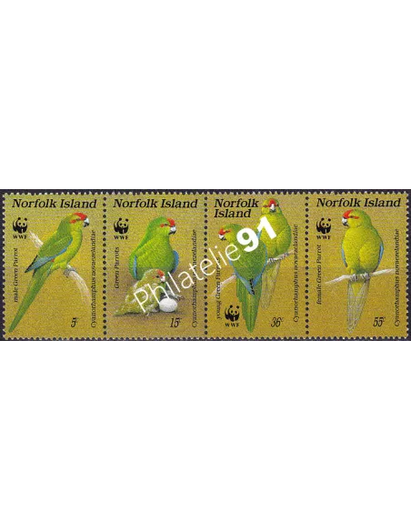 NORFOLK, n° 413 à 416, en bande, Collection timbres Océanie