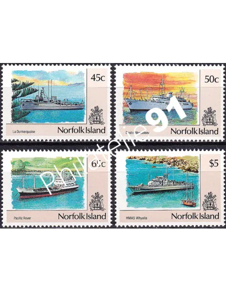 NORFOLK, n° 486 à 489, Collection timbres Océanie