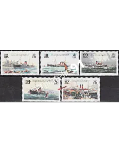 Timbres de GUERNESEY n° 462 à 466 - BATEAUX