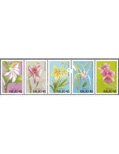 PALAU, n° 320 à 324, en bande, Collection timbres Océanie