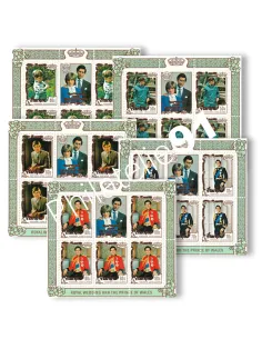 Penrhyn, n° 179 à 183 en feuilles, collection timbres Océanie