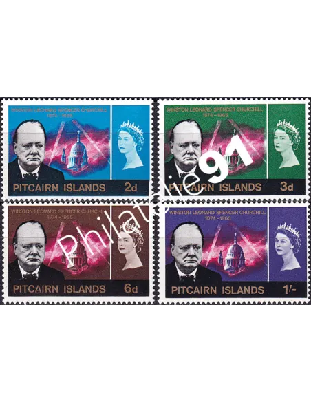 PITCAIRN, n° 55 à 58, Collection timbres Océanie