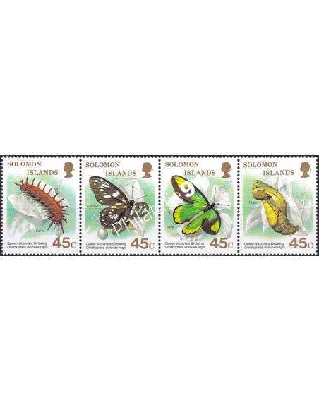 SALOMON, n° 638 à 641, en bande, Collection timbres Océanie