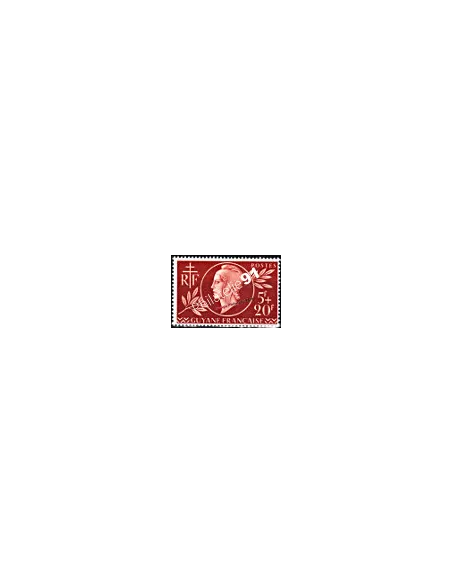 Timbre de Guyane n° 179, entraide française, timbres des colonies