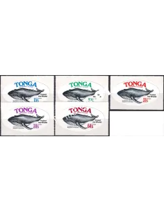 TONGA, n° 402 à 406, ND adhésifs, Collection timbres Océanie