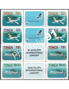 TONGA, n° 537 à 540, 4 paires adhésives, Collection timbres Océanie