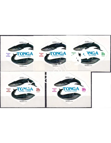TONGA, PA n° 219 à 223, ND adhésifs, Collection timbres Océanie
