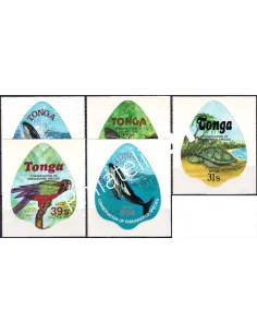 TONGA, PA n° 244 à 248, ND adhésifs, Collection timbres Océanie