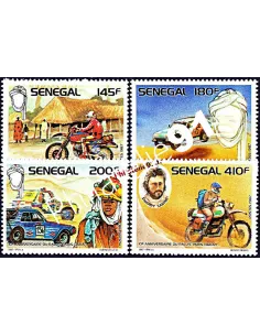 Timbres du SÉNÉGAL n° 750 à 753 - Rallye Paris-Dakar