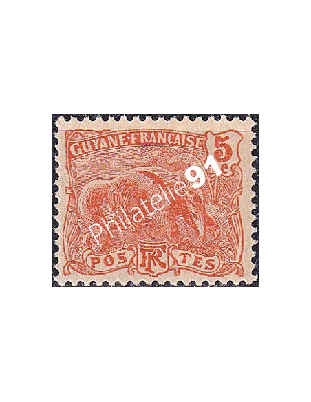 GUYANE, n° 75 charnière, collection timbres Colonies