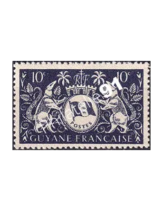 GUYANE, n° 182 neuf, collection timbres Colonies
