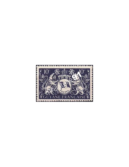 GUYANE, n° 182 neuf, collection timbres Colonies