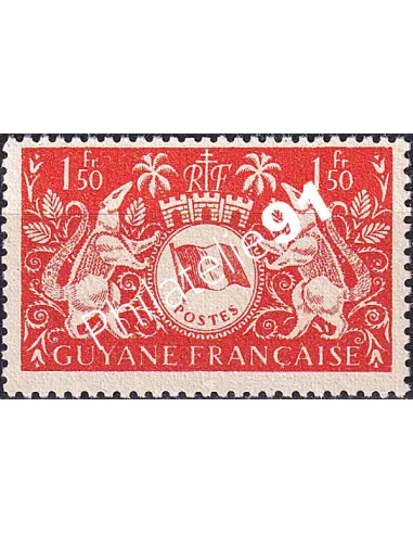 GUYANE, n° 191 charnière, collection timbres Colonies