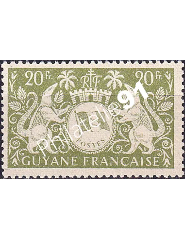 GUYANE, n° 200 charnière, collection timbres Colonies