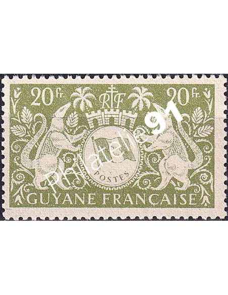 GUYANE, n° 200 charnière, collection timbres Colonies