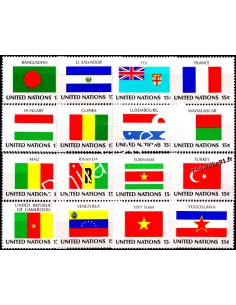 Timbres d'ONU - New York - n° 316 à 331** - Drapeaux